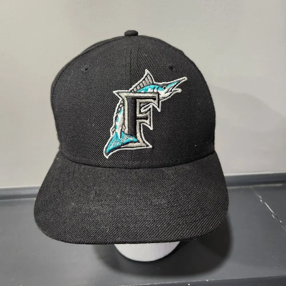 VTG Florida Marlins New Era 59Fifty Mens 7 World Series 2003 Cooperstown Hat Cap